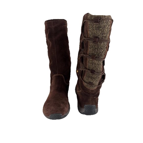 Sierrawest Brown Suede Mid-Calf Winter Boots Women’s 8.5M Leather Lined Warm - Picture 8 of 14